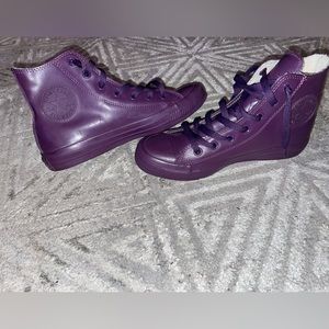 Purple Rubber All Star Converse Chuck Taylor Sneakers Hi Size 5